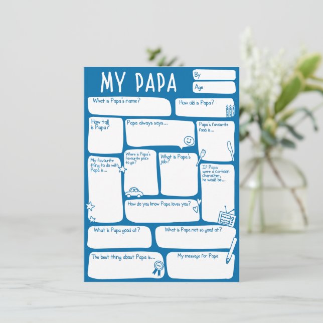 Dia de os pais Feliz_Melhor Papa Nunca (Em pé/Frente)