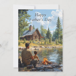 Dia de os pais Padre & Son Log Campfire