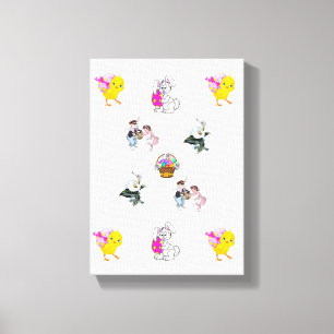 Dia de Páscoa de Impressão de Telas Esticadas