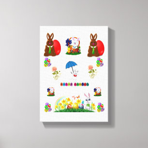 Dia de Páscoa de Impressão de Telas Esticadas