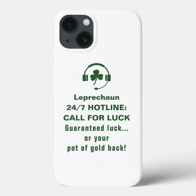 Dia de Patrick, texto engraçado Leprechaun Hotline (Verso)
