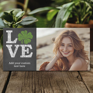 Dia de São Patrício AMOR com shamrock