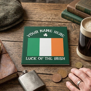 Dia de São Patrício Bandeira da Irlanda Nome Perso