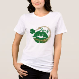 Dia de São Patrício Dourado Verde do Beijo Irlandê