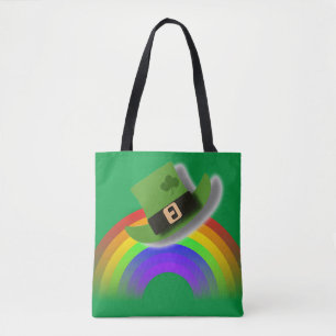 Dia de São Patrício Hat e Rainbow Tote Bag