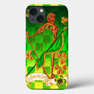 DIA DE SÃO PATRÍCIO IRLANDÊS HARP, VERDE DOURADO S