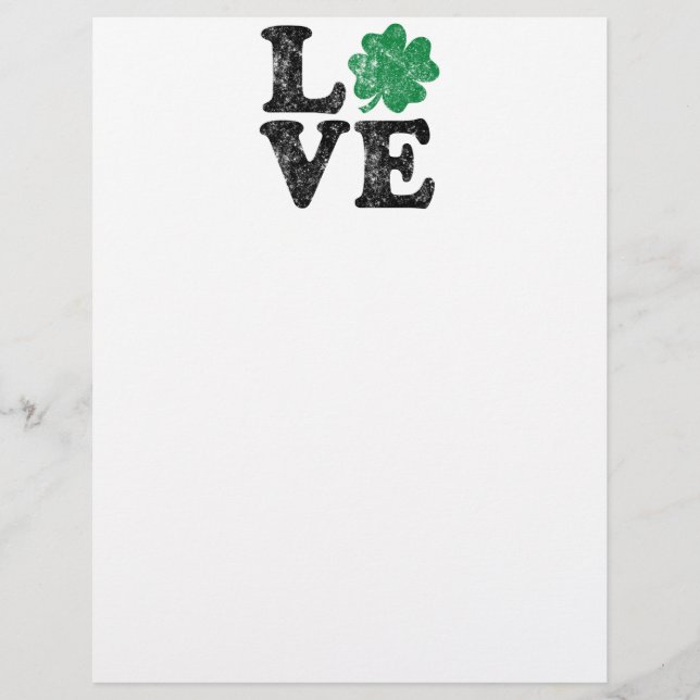 Dia de São Patrício LOVE Shamrock Irish (Frente)