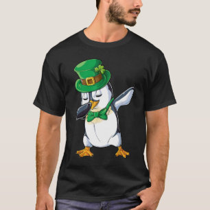 Dia de São Patrício Pinguim Dabbing T camiseta Men
