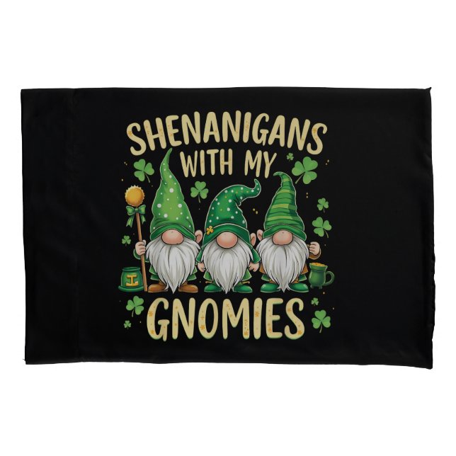 Dia de São Patrício Shamrock Gnome Sortudo (Frente)