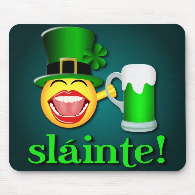 Dia de São Patrício Sláinte Mousepad (Frente)