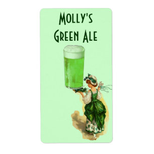 Dia de São Patrício verde irlandês da etiqueta