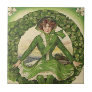 Dia de São Patrício Vintage, Coroa com Garota Irla