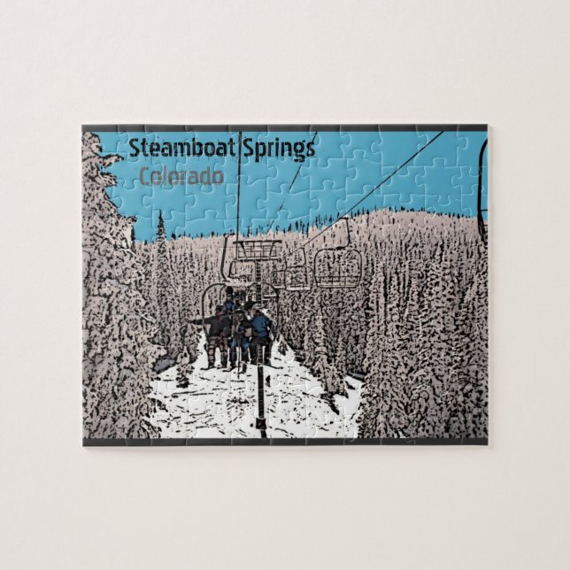 Dia de Steamboat Springs Colorado no quebra-cabeça (Horizontal)