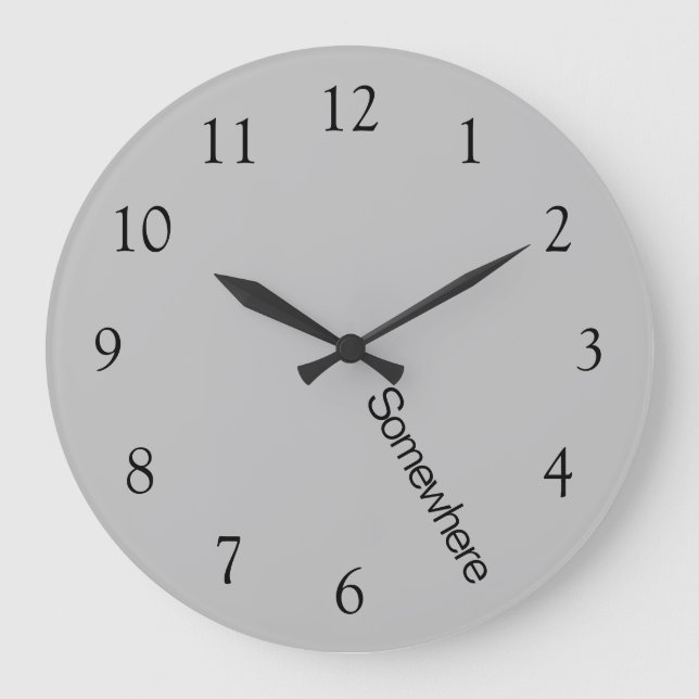 Dia de Trabalho de cinza Cinco O Relógio Em Algum  (Frente)