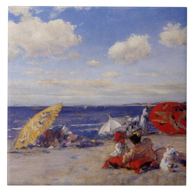 Dia de Verão na praia (Paisagem de praia) (Frente)