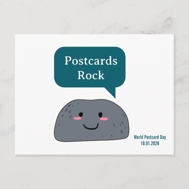 Dia do Cartão Postal de Pedra Fofa 2026 (Frente)