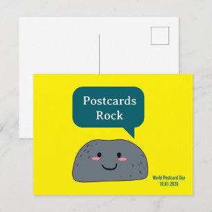Dia do Cartão Postal Mundial 2026 com Piada de Roc