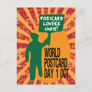 Dia do Cartão Postal Mundial marcha de protesto re