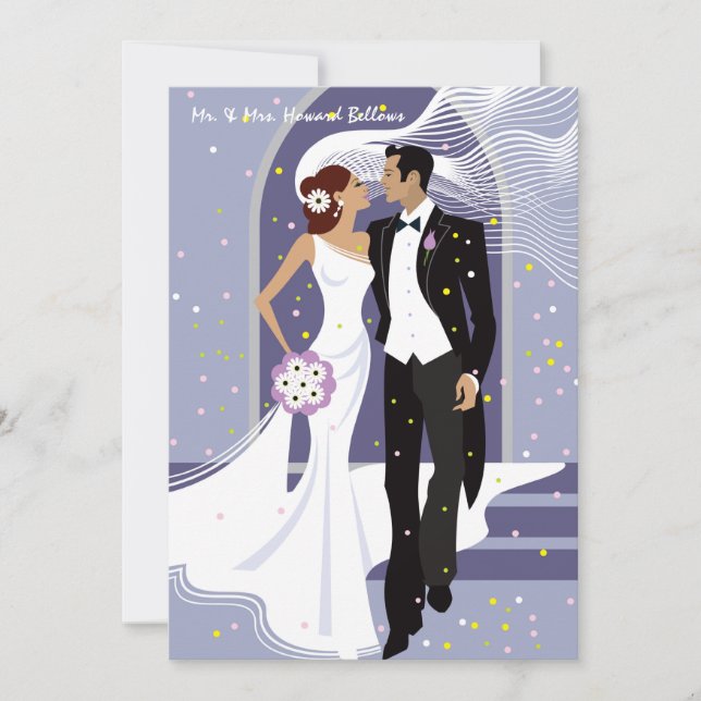 Dia do casamento - anúncio do casamento do cargo (Frente)