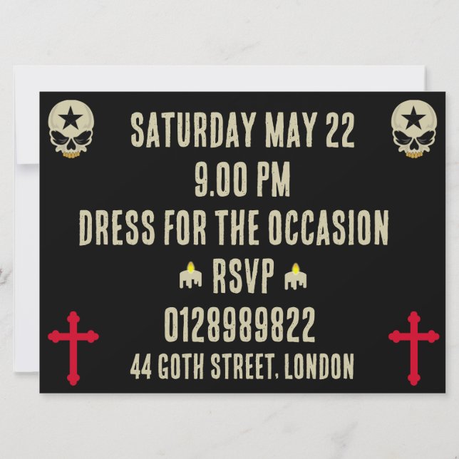 Dia do gótico 22 de maio Napkin (Verso)