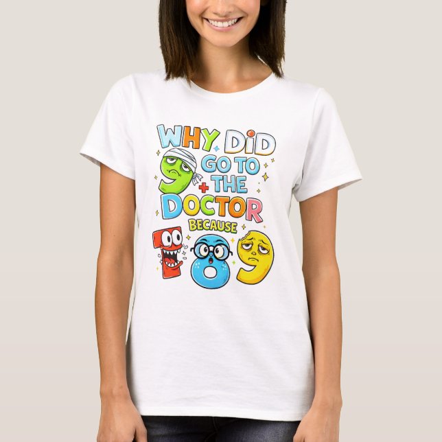 Dia do Número Camiseta Divertida de Matemática 9 M (Frente)