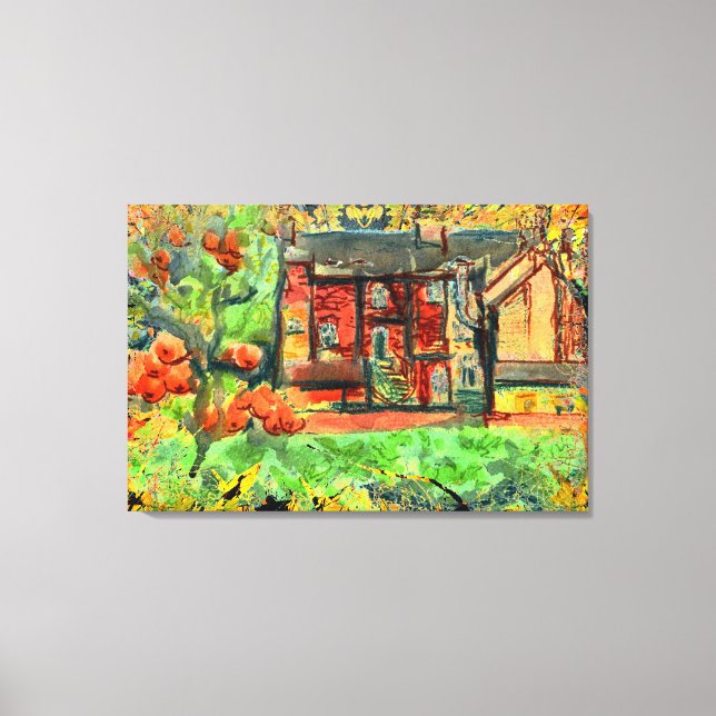 Dia do outono quente no País de Gales na canvas (Frente)