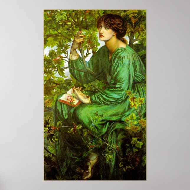 Dia do Sonho Poster por Dante Gabriel Rossetti (Frente)