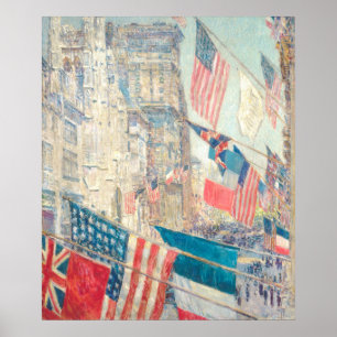 Dia dos Aliados - Childe Hassam Fine Art Poster