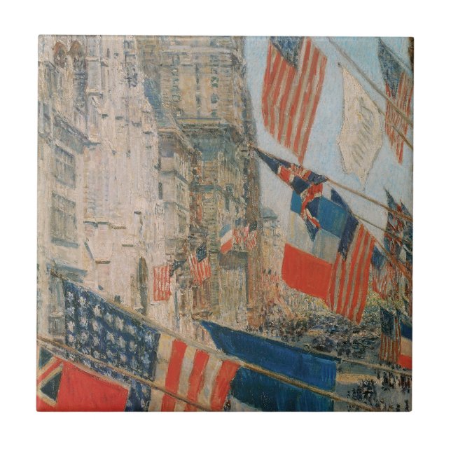 Dia dos Aliados, maio de 1917, por Childe Hassam,  (Frente)