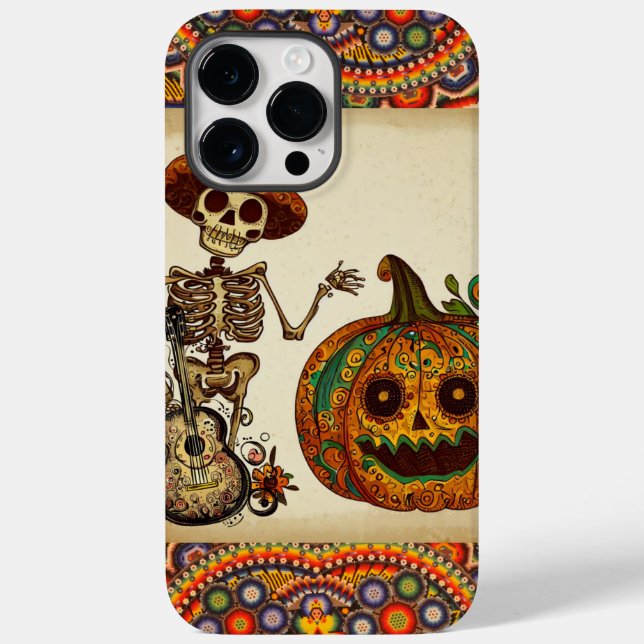 Dia dos Mortos/Esqueleto/Abóbora/Halloween (Verso)