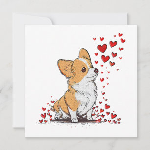 Dia dos Namorados Cachorro Fofo Corgi