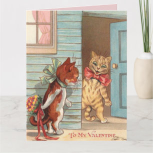 DIA DOS NAMORADOS GATO LOUIS WAIN CARTÃO GRANDE