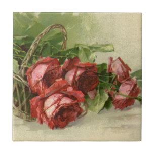 Dia dos Namorados Vintage Amor, Rosas Vermelhas Ca