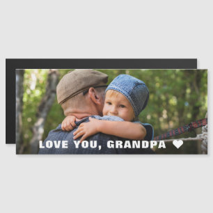 Dia dos Pais Amor Você Avô Ímã de Foto Cartão