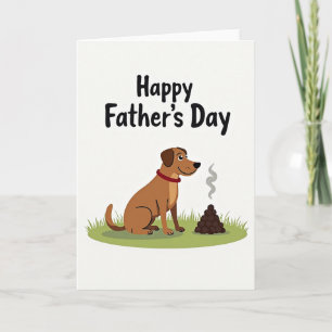 Dia dos Pais Cachorro Ilustração em Vapor Cartão