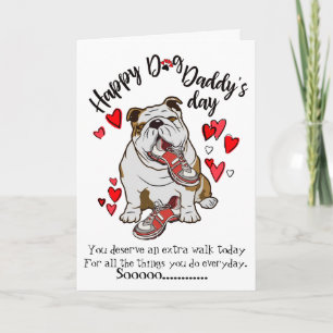 Dia dos pais feliz de seu cartão do cão do