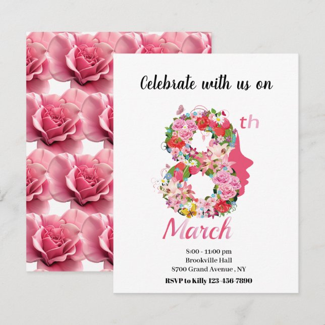 Dia Internacional da Mulher 08 2025 Convite (Frente/Verso)