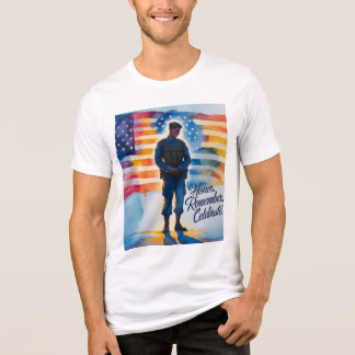 Dia Memorial Evocando Camiseta de Honra para Mulhe