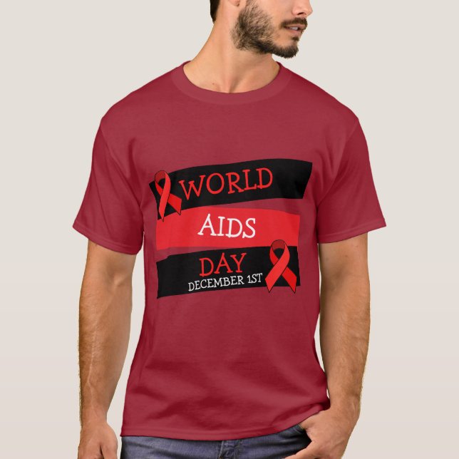 Dia Mundial da Aids 11 de dezembro Camisa do Botão (Frente)