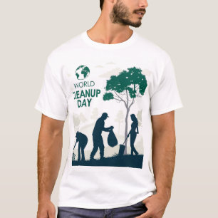 Dia Mundial da Limpeza - Camisa T de Ação Ecológic