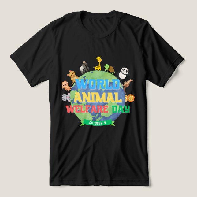 Dia Mundial do Bem-Estar dos Animais 4 de outubro (Design frontal)