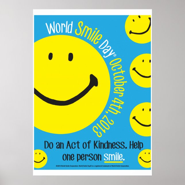 Dia Mundial do Sorriso 2013 Poster 20x28 (Frente)