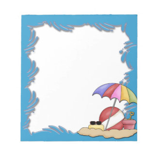 Dia No Bloco De Notas Da Praia