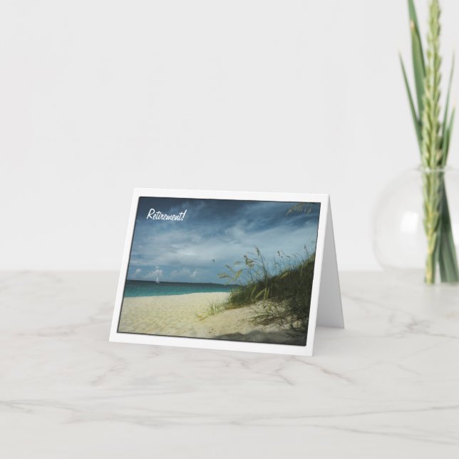 Dia no Cartão de Aposentação de Praia (Frente)