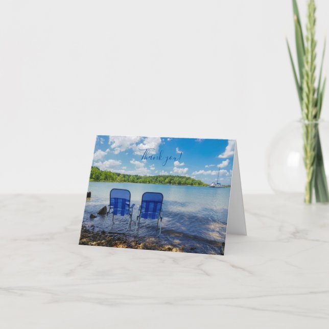 Dia Perfeito No Cartões de agradecimentos Do Lago (Frente)