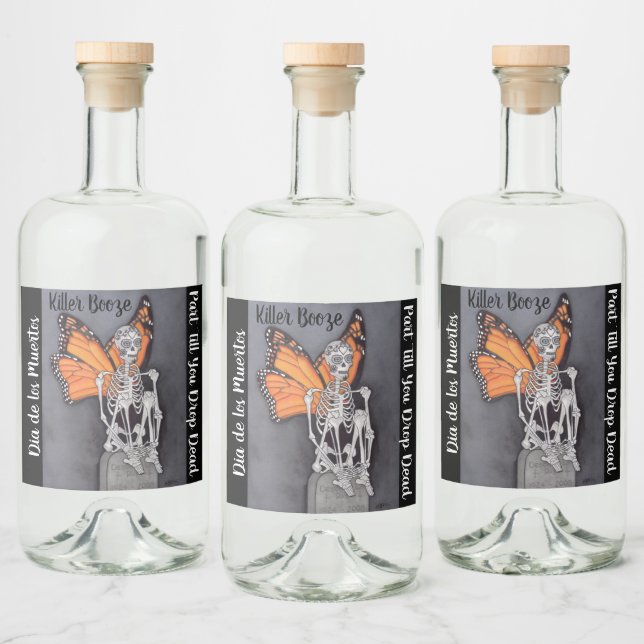 Dia Personalizado do Esqueleto de Halloween Morto (Garrafas)