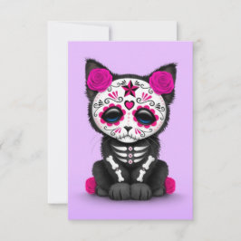 Dia Rosa Bonito do Gato Gatinho Morto, roxo