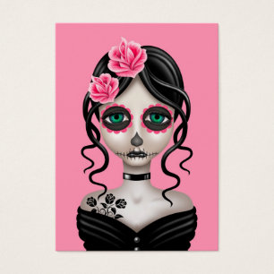Dia triste da menina inoperante no rosa