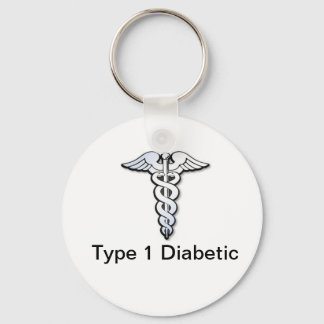 Diabetes ID Chaveiro preto