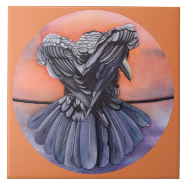 Diablo O Azulejo Cerâmico Raven em 2 tamanhos (Frente)